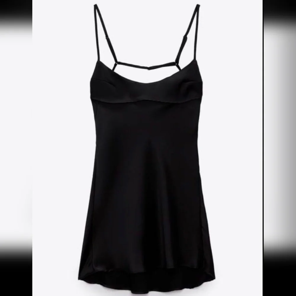 Open Back Satin Mini Dress - Picture 5 of 6